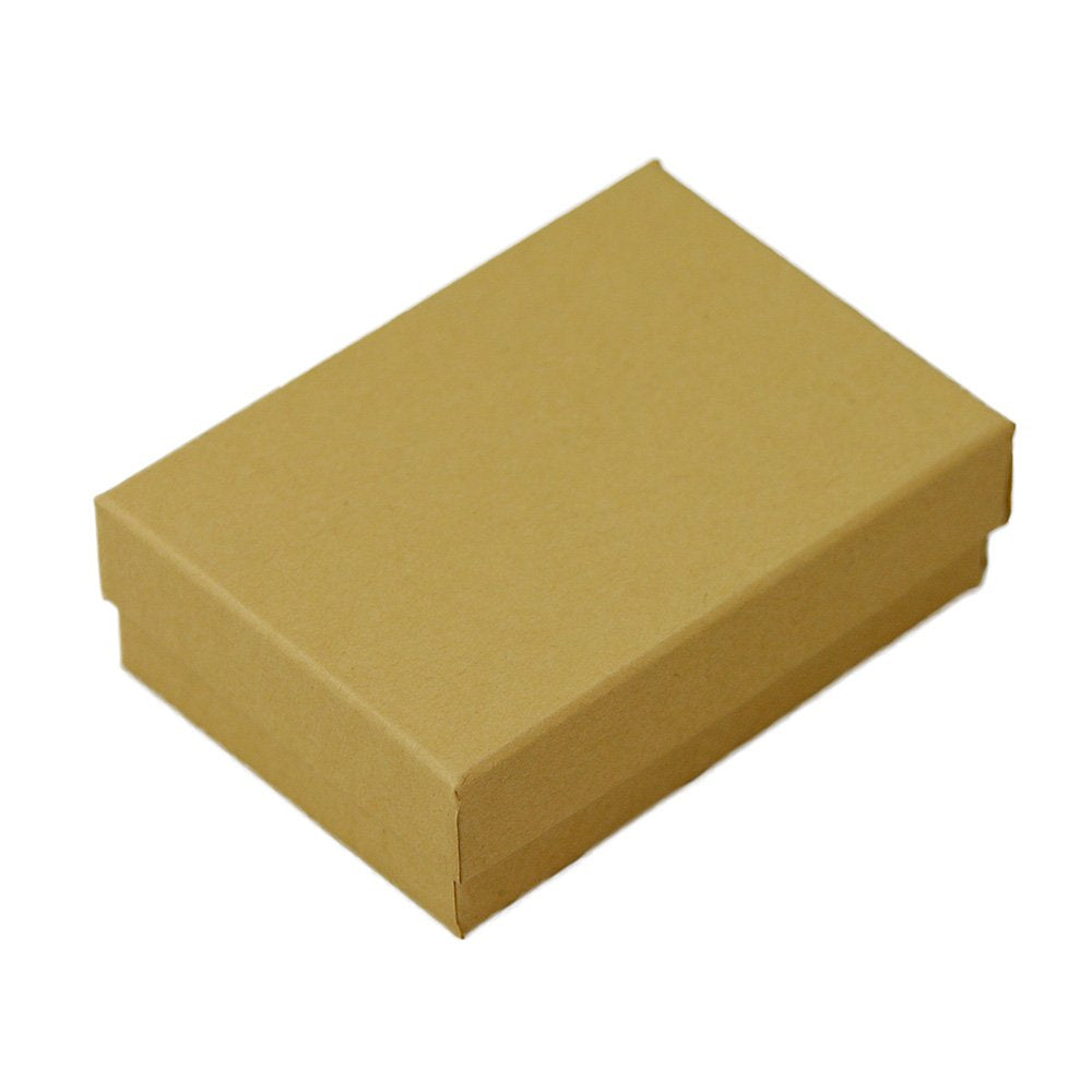 JewelrySupply Kraft Cotton Filled Jewelry Box #32 (Case of 100)
