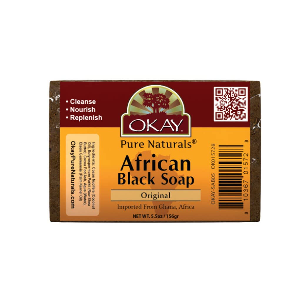 African Black Soap |Antiseptic Nourishing Wash |Natural Remedy For Cleansing Skin| For Treatment Of Skin Conditions Like Acne, Blemishes, & Psoriasis|