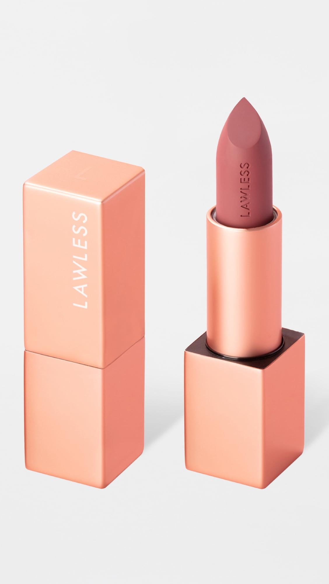 Lawless Women's Forget the Filler Lip-Plumping Line-Smoothing Satin Cream Lipstick, Minx, 0.1 Ounce