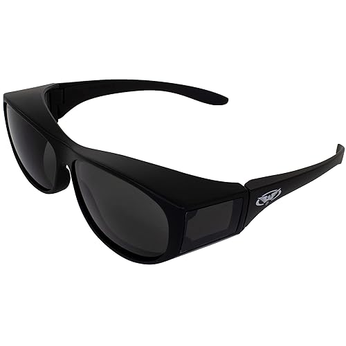 Global Vision Escort Fit Over Glasses Sunglasses with Dark Tinted Lenses Safety Eyewear