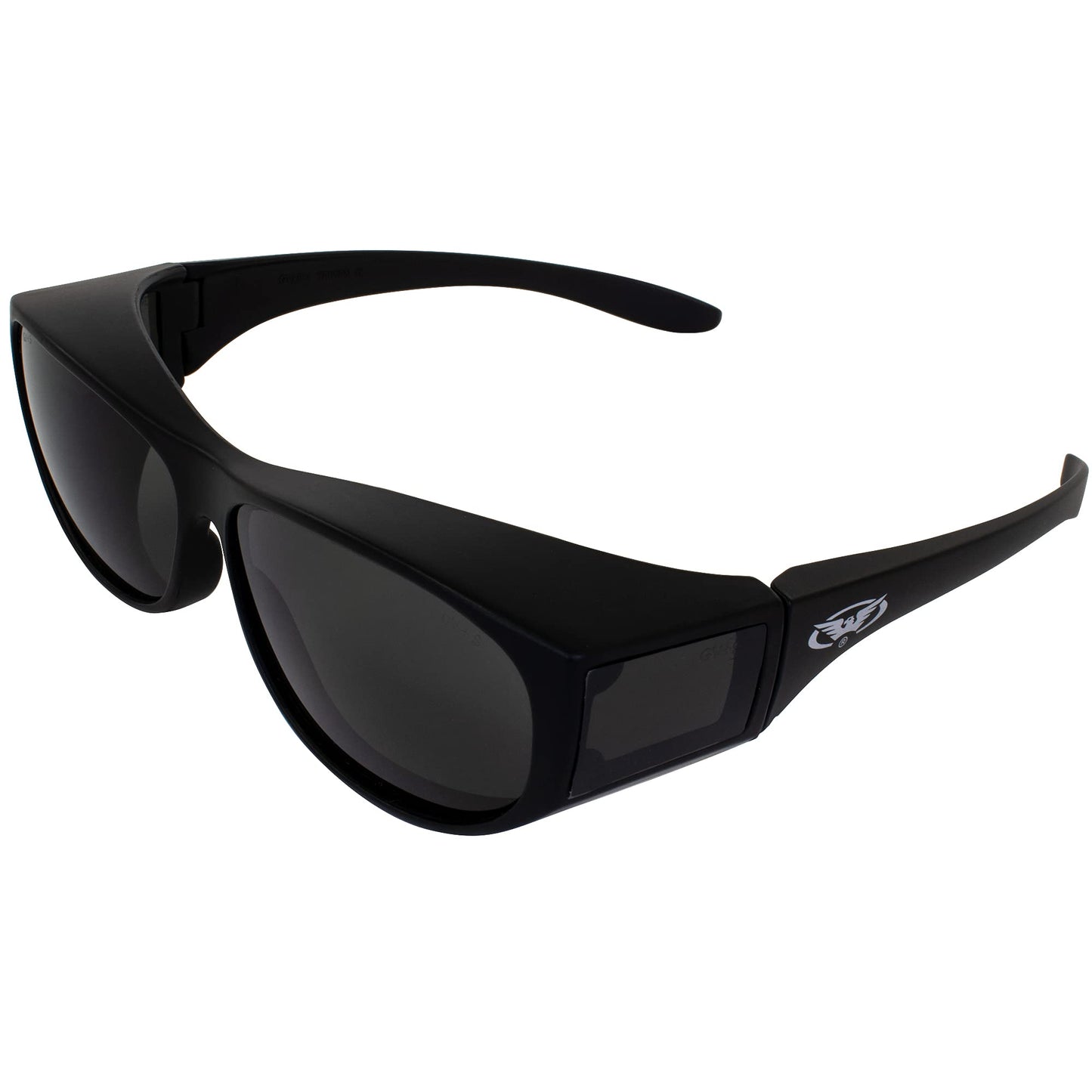 Global Vision Escort Fit Over Glasses Sunglasses with Dark Tinted Lenses Safety Eyewear