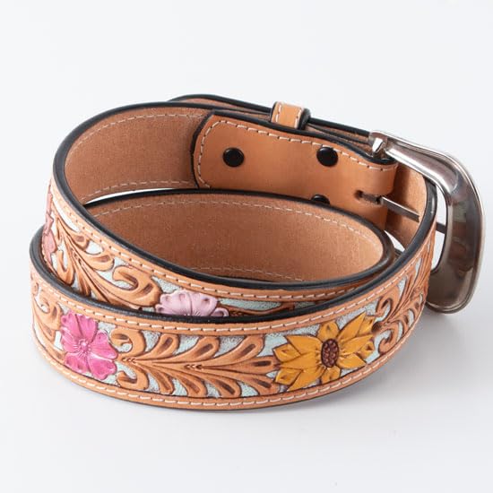 ARIAT Women's Western Sunflower and Daisy Belt, Multicolored, X-Large