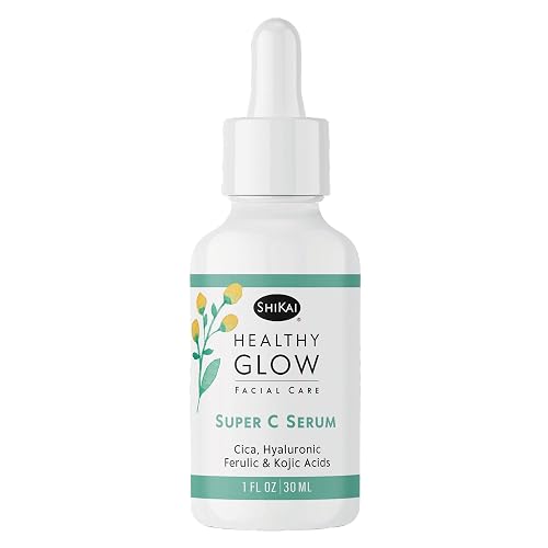 ShiKai Healthy Glow Super C Face Serum (1 oz) | Vitamin C, E & Hyaluronic Acid | Nourish & Hydrate Dry Skin