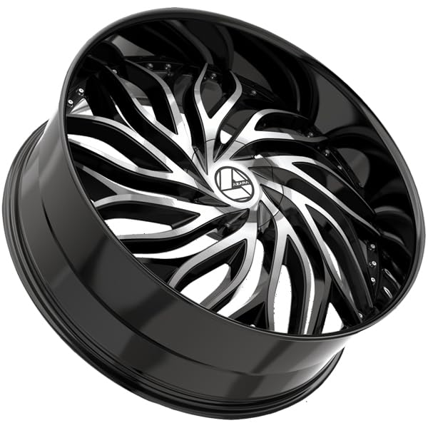 Azara AZA-537 22x8.5 5x112 5x114.3 +38 Cb 74.1 Gloss Black & Machined
