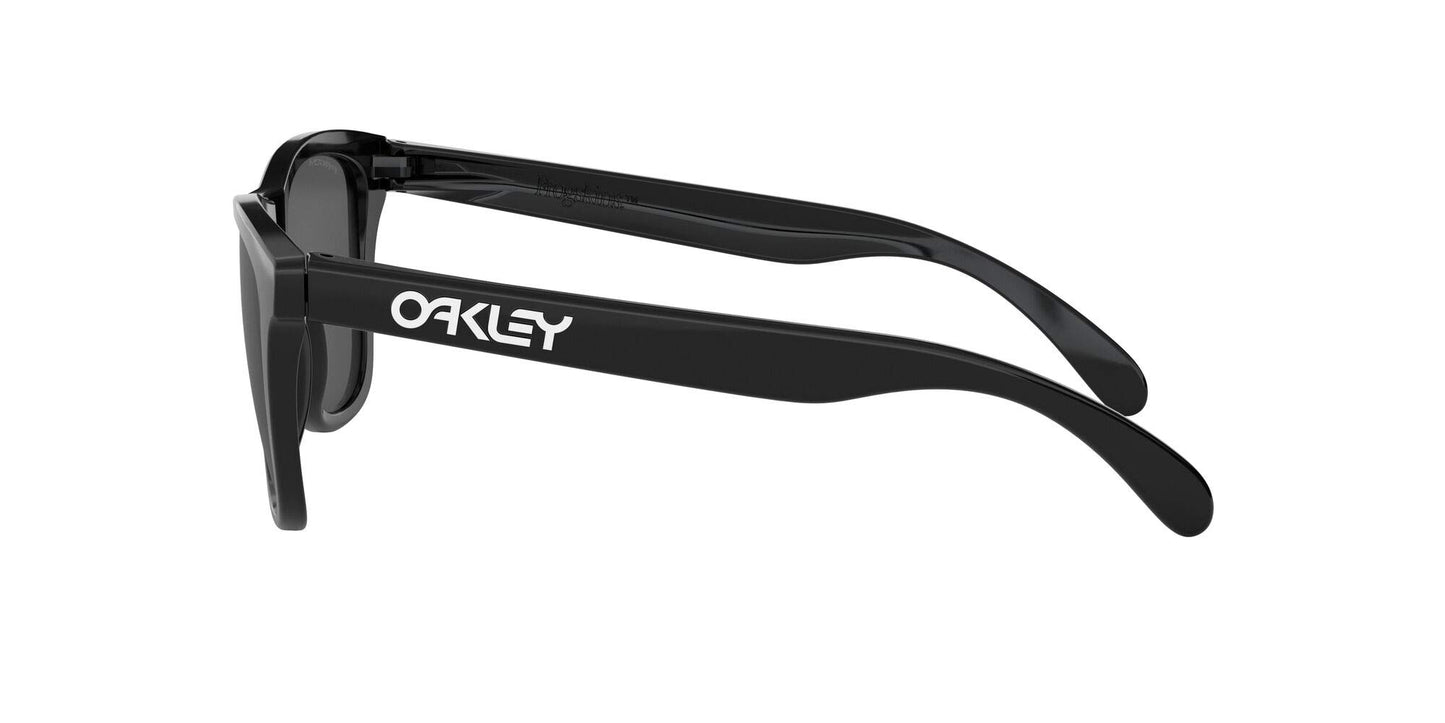 Oakley Unisex OO9013 Frogskins Square Sunglasses, Polished Black/Prizm Black, 55 mm
