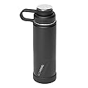 EcoVessel Stainless Steel Water Bottle with Insulated Dual Lid, Insulated Water Bottle with Strainer and Silicone Bottle Bumper, Coffee Mug - 20oz…