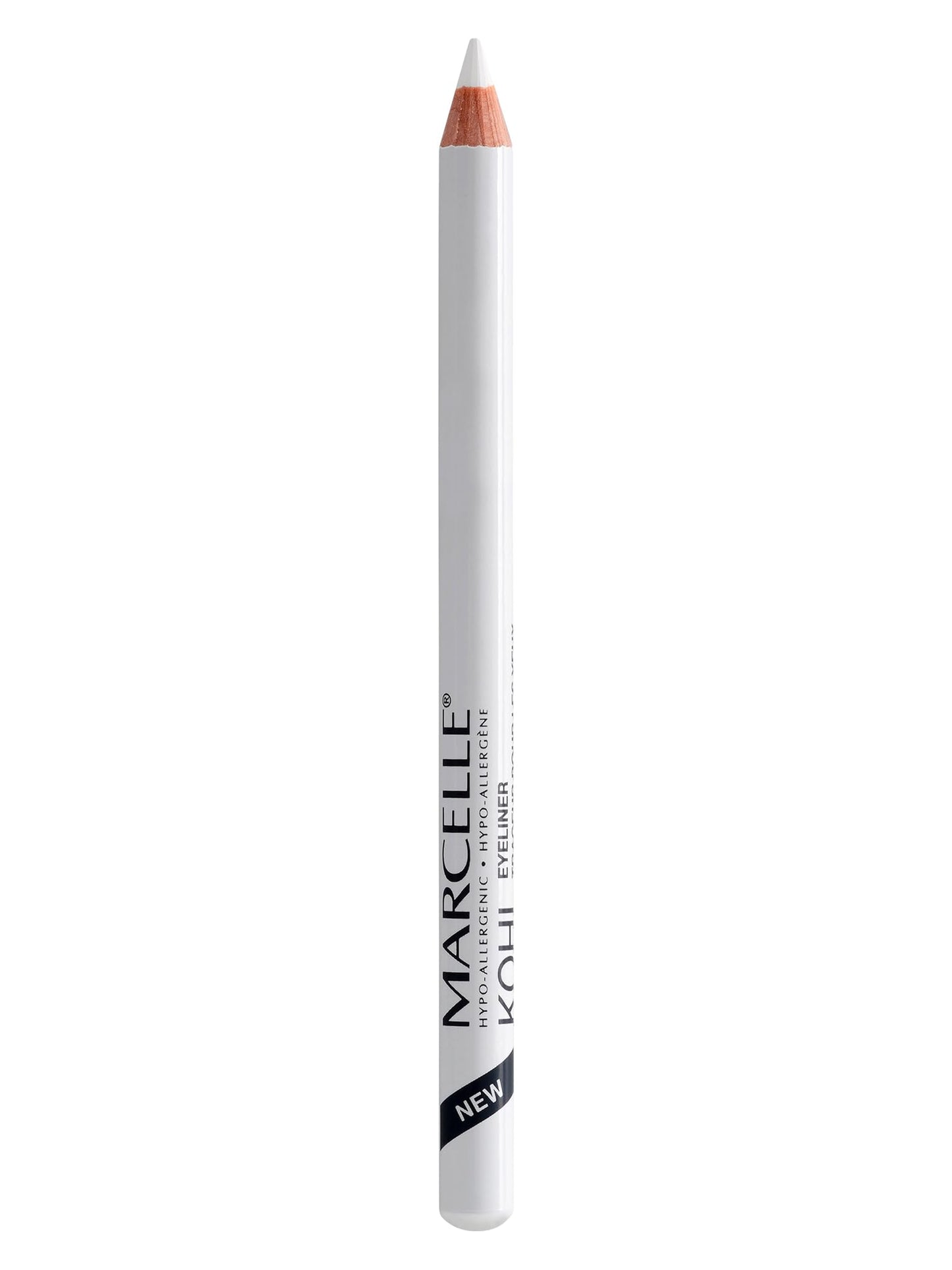 Marcelle Kohl Eyeliner, White, Eye Pencil, Long-Lasting, Waterproof, Intense Colour, Fragrance-Free, Hypoallergenic, Recognized by CDA, Cruelty-Free