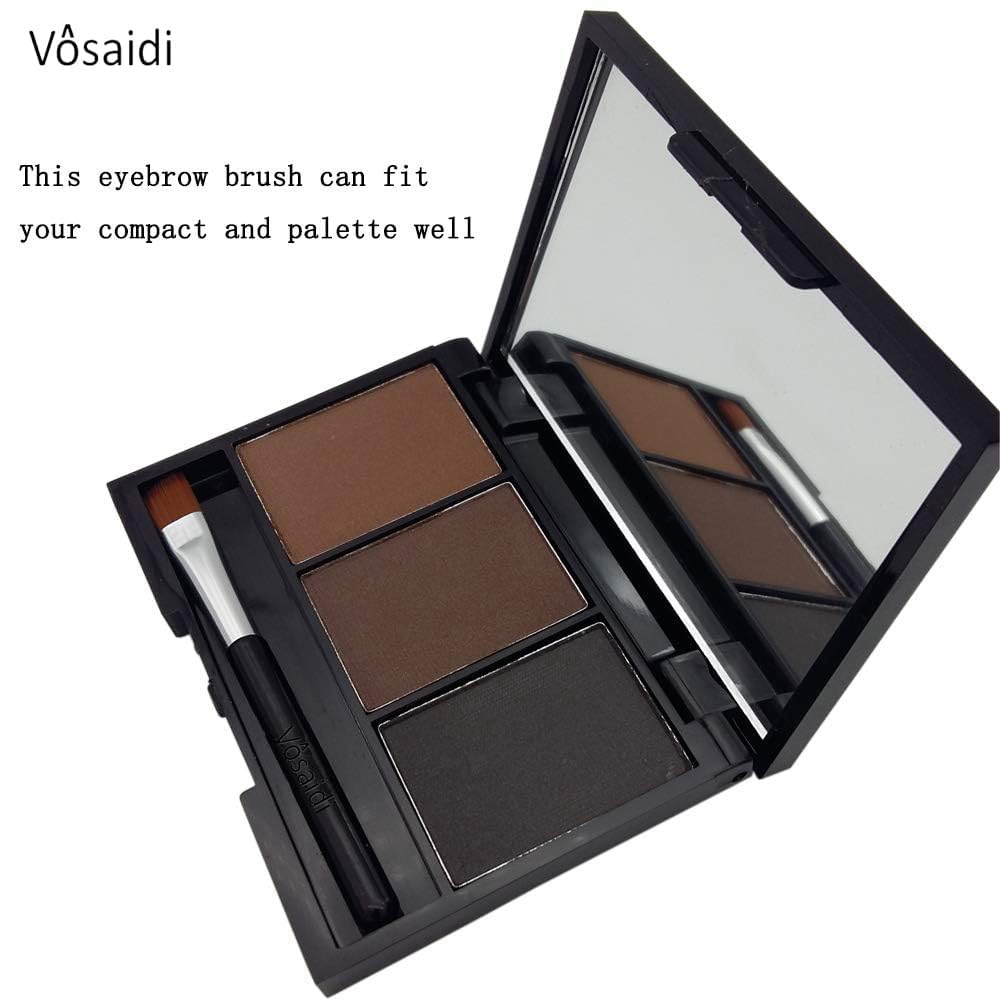 VOSAIDI 10pcs Eyebrow Portable Premium Quality Angled Eye Brow and Spoolie Mini Brush