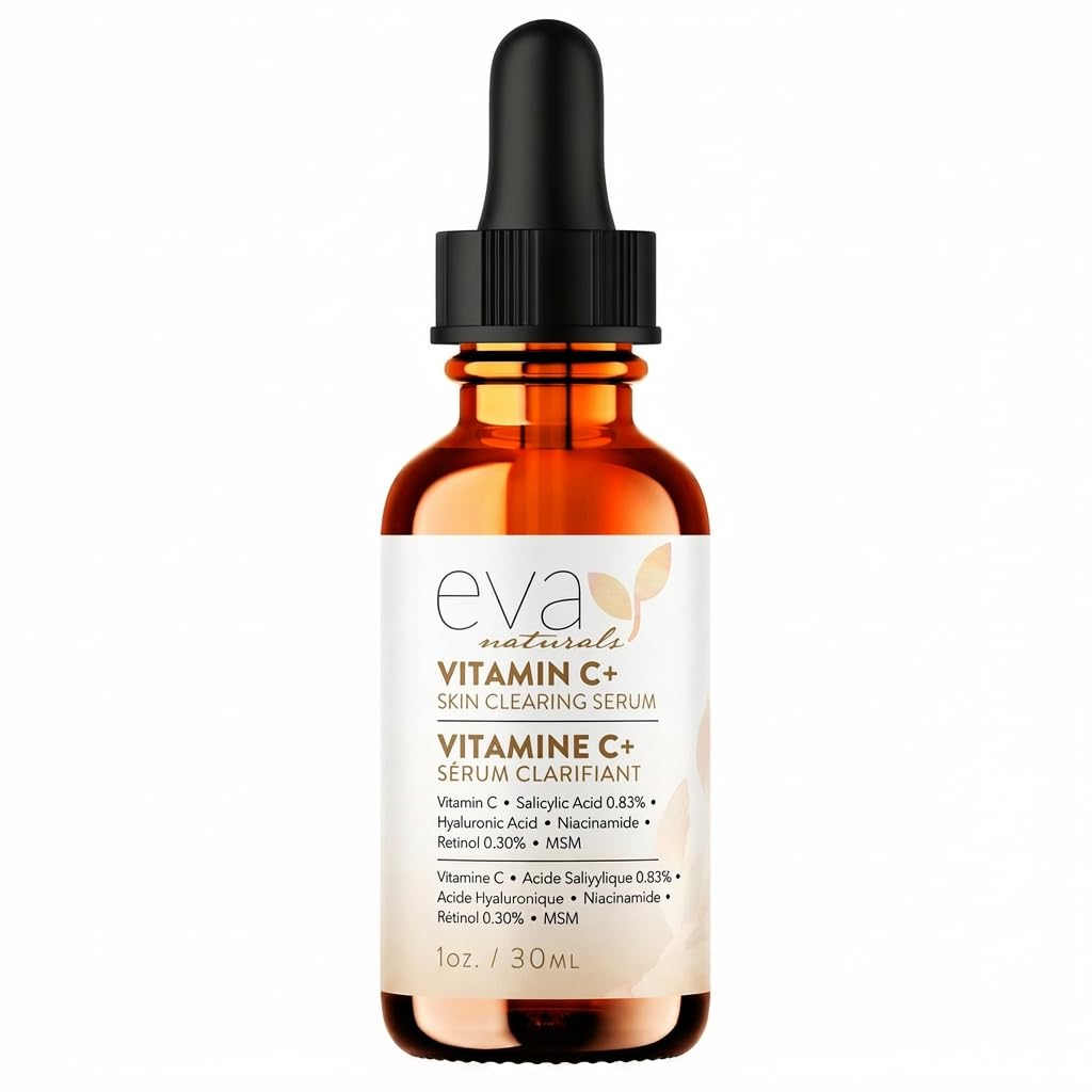 Vitamin C Serum for Face with Retinol (0.30%) & Salicylic 0.83% + Hyaluronic | Skin Refining Facial Serum for Uneven Tone, Texture & Hydration |