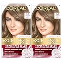 L'Oreal Paris Excellence Crème Permanent Hair Dye, Triple Care Hair Color with Hyaluronic Acid for 100% Gray Coverage, 6A Light Ash Brown, 1 Kit (Pack