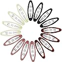 16 Pieces 2.8 Inch Big Oval Water Drop Shape Women Hair Clips Metal Stoving Varnish No Slip Hair Barrettes for Girls Women Accessories(Adorable Color)