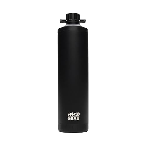 WYLD GEAR Mag Series - Stainless Steel Water Bottle with Magnetic Cap - 24oz Black
