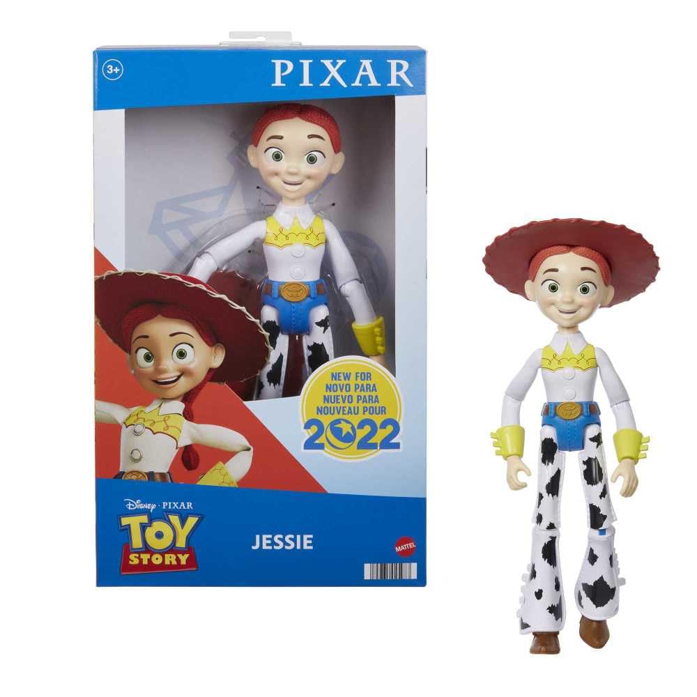 Mattel Disney and Pixar Toy Story Large Action Figure, Posable Jessie Collectible in Signature Cowgirl Look with Removable Hat, 12-inch Scale