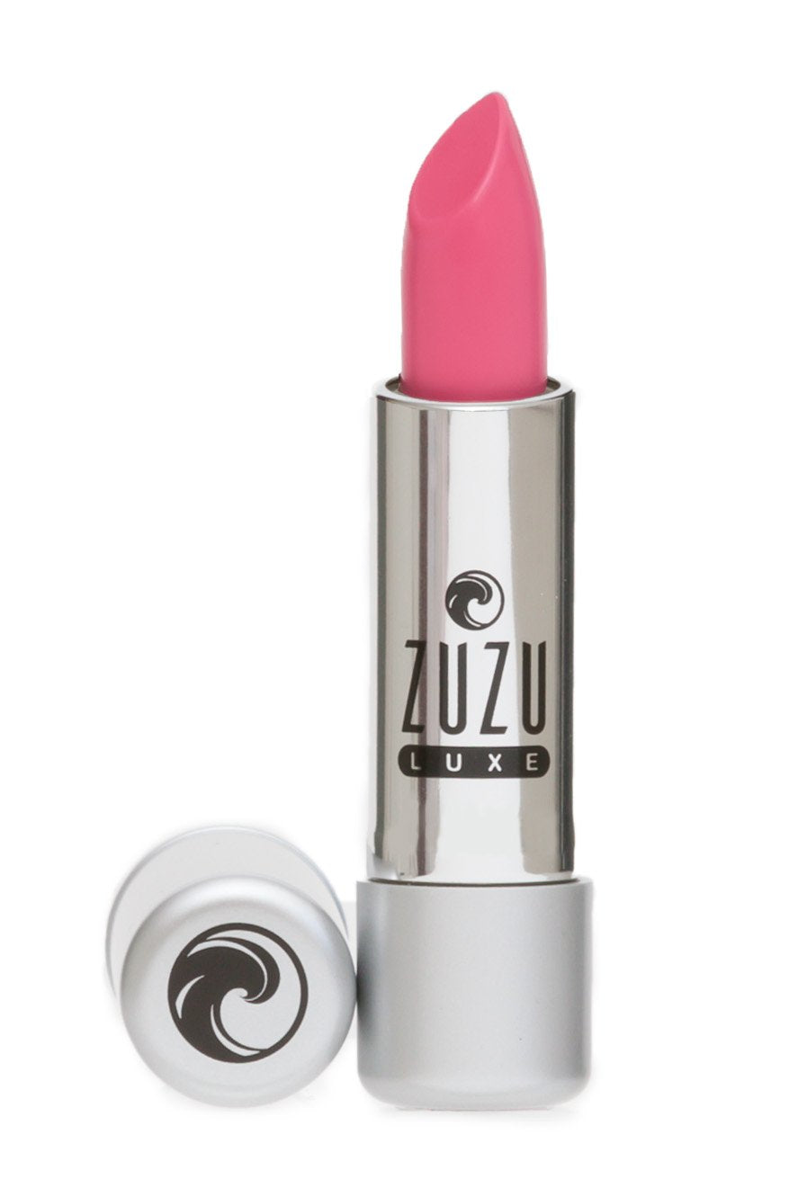 Zuzu Luxe Lip Color Lipstick (Dollhouse Pink - Bubblegum Pink/Cool Crème), Natural Hydrating Lipstick, Paraben Free, Vegan, Gluten-free, Cruelty-free