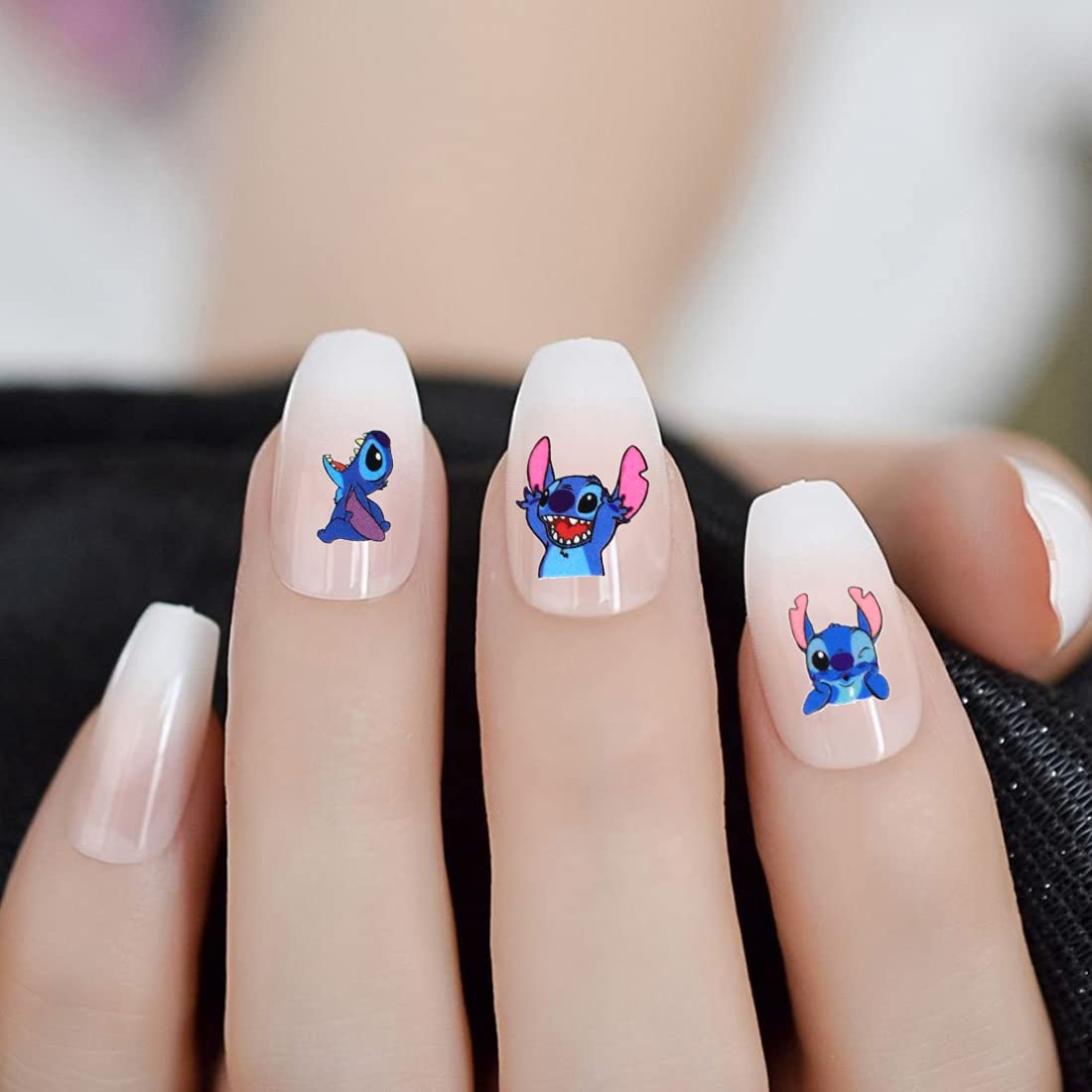 Cute Nail Stickers Kawaii Cartoon Nail Stikers Self-Adhesive Nail Decals for Women Girls Kids Nail Art Stickers (75+Decals)