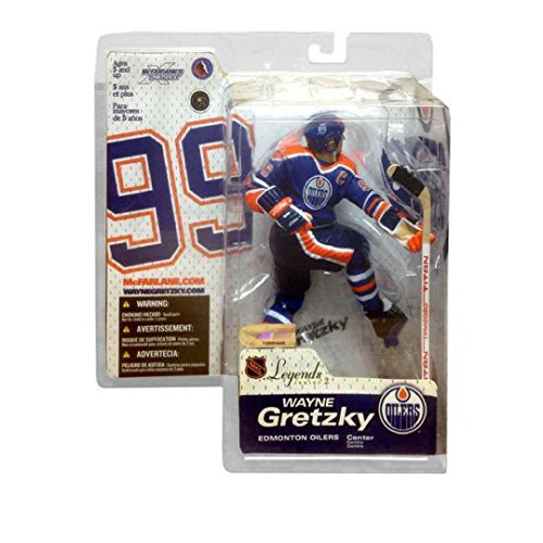 McFarlane Toys NHL Legends Series II Figure: Wayne Gretzky with Blue Edmonton Oilers Jersey (Center)