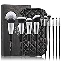DUcare Makeup Brushes with Case 10Pcs Travel Makeup Brushset Women Gift Premium Synthetic Kabuki Foundation Blending Brush Face Powder Blush