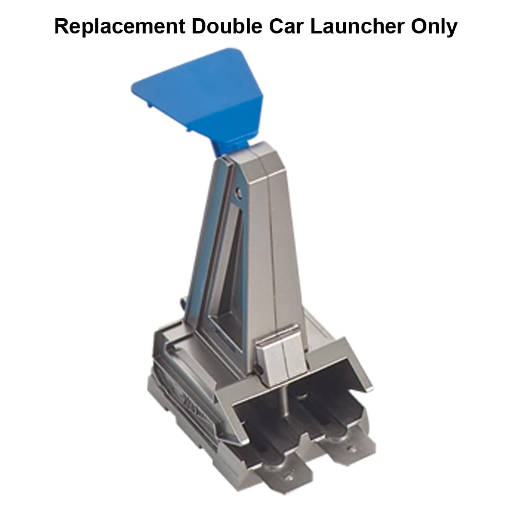 Hot Wheels Replacement Part Race Crate Playset for Die-Cast Vehicles - GKT87 ~ Replacement Gray and Blue Double Car Launcher