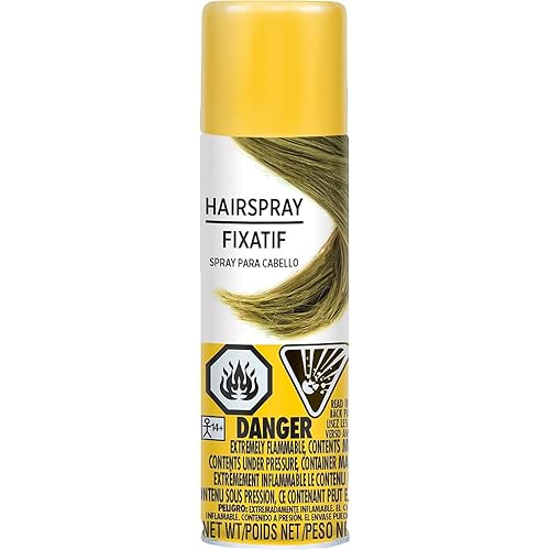Hypo-Allergenic Yellow Hair Spray - 3 oz. - Perfect Party Accessory, 1 Pc.