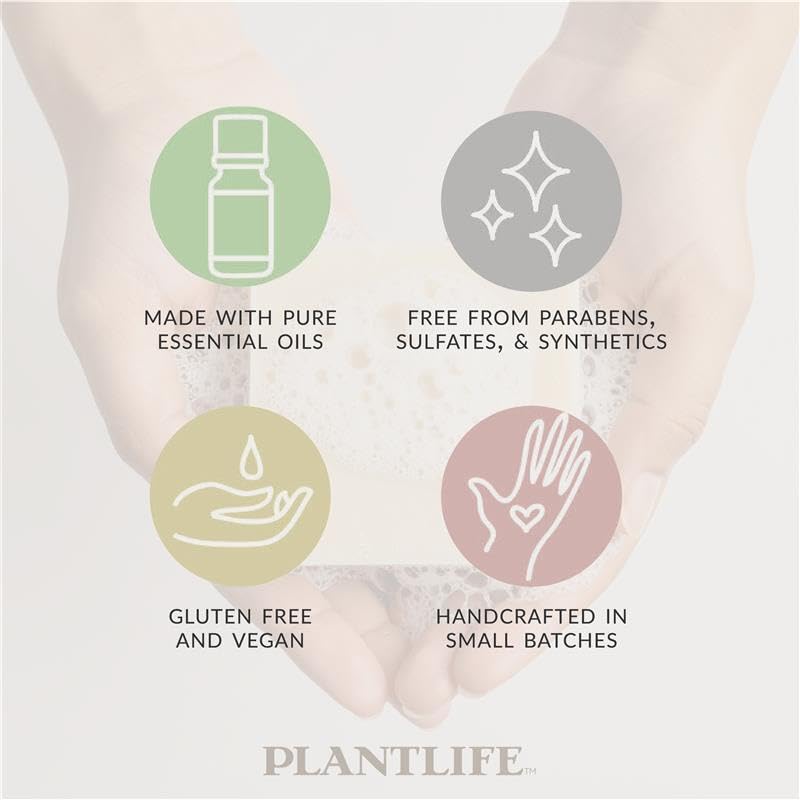 Plantlife Frankincense Myrrh Bar Soap - Moisturizing and Soothing Soap for Your Skin - Hand Crafted Using Plant-Based Ingredients - Made in California