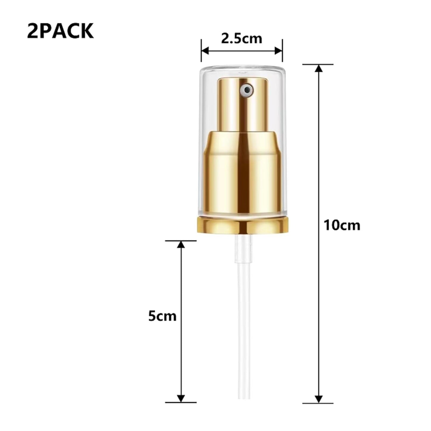 Chris.W 2Pack Foundation Pump Fit for Estee Lauder Double Wear Foundation DW Replacement Pump(Gold)