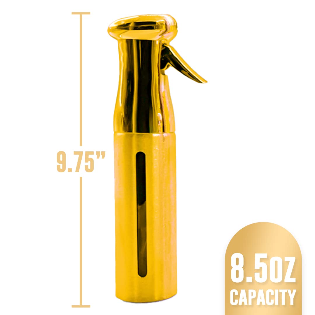 Colortrak Luminous Spray Bottle, 250ml/8.5oz Bottle with Full 360° Distribution, Easy-Use Pump, Quick View Window to Monitor Water Level