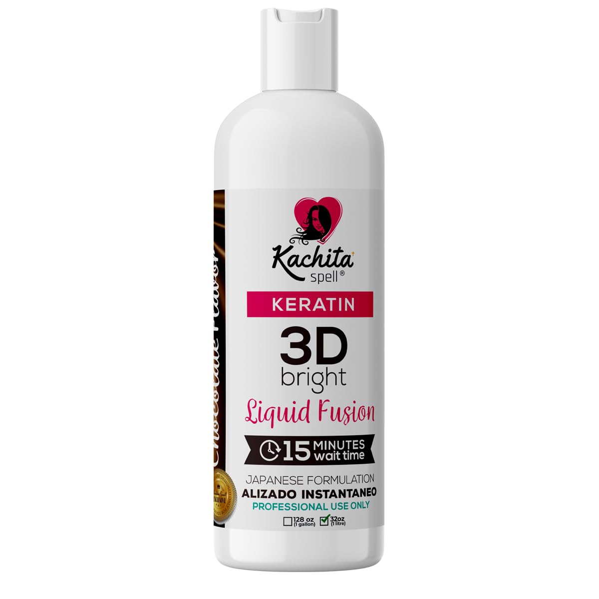 Kit Brazilian Keratin 3D IMPROVED FORMULA Treatment Hair Straighteners Hight Bright Kachita Spell + Maintenance Shampoo Conditioner