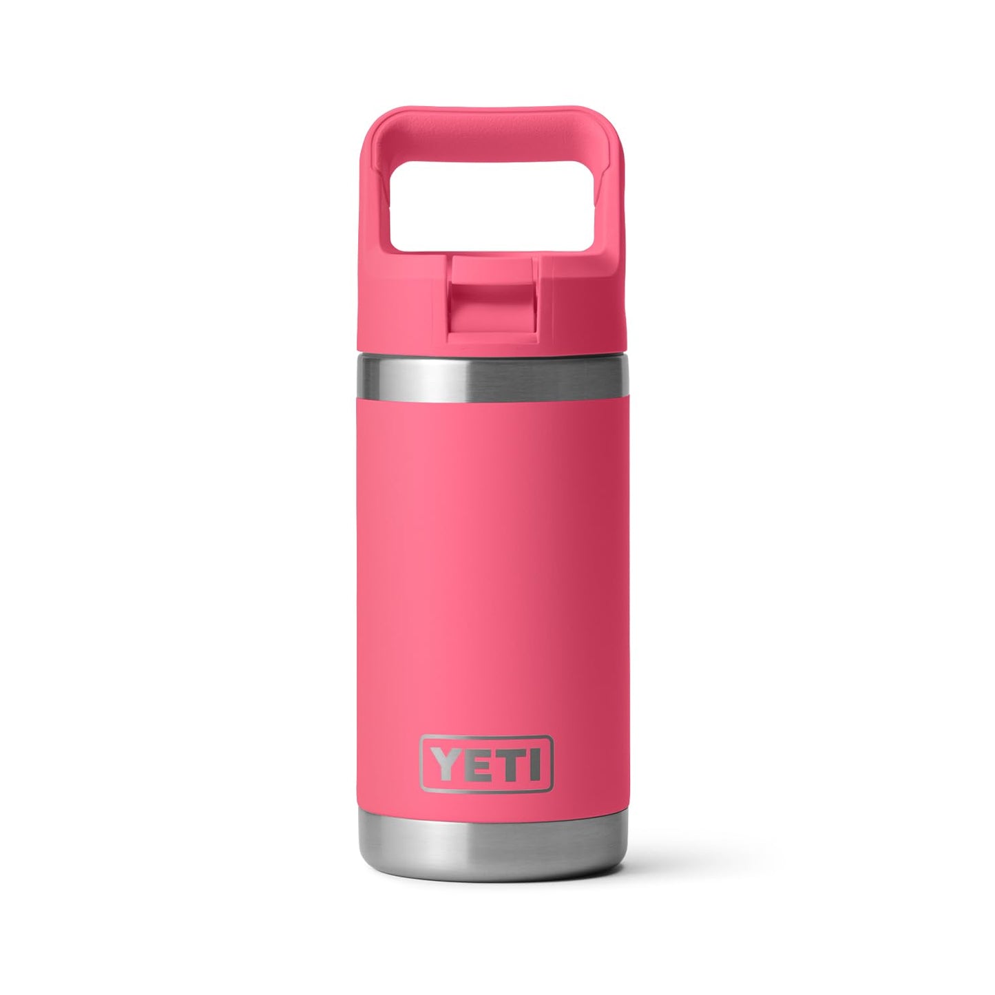 YETI Rambler Jr. 12 oz Kids Bottle, with Straw Cap, Tropical Pink
