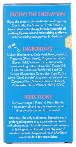 Pacha Soap Frothy The Snowman Froth Bomb 2 Pack, 6 Oz