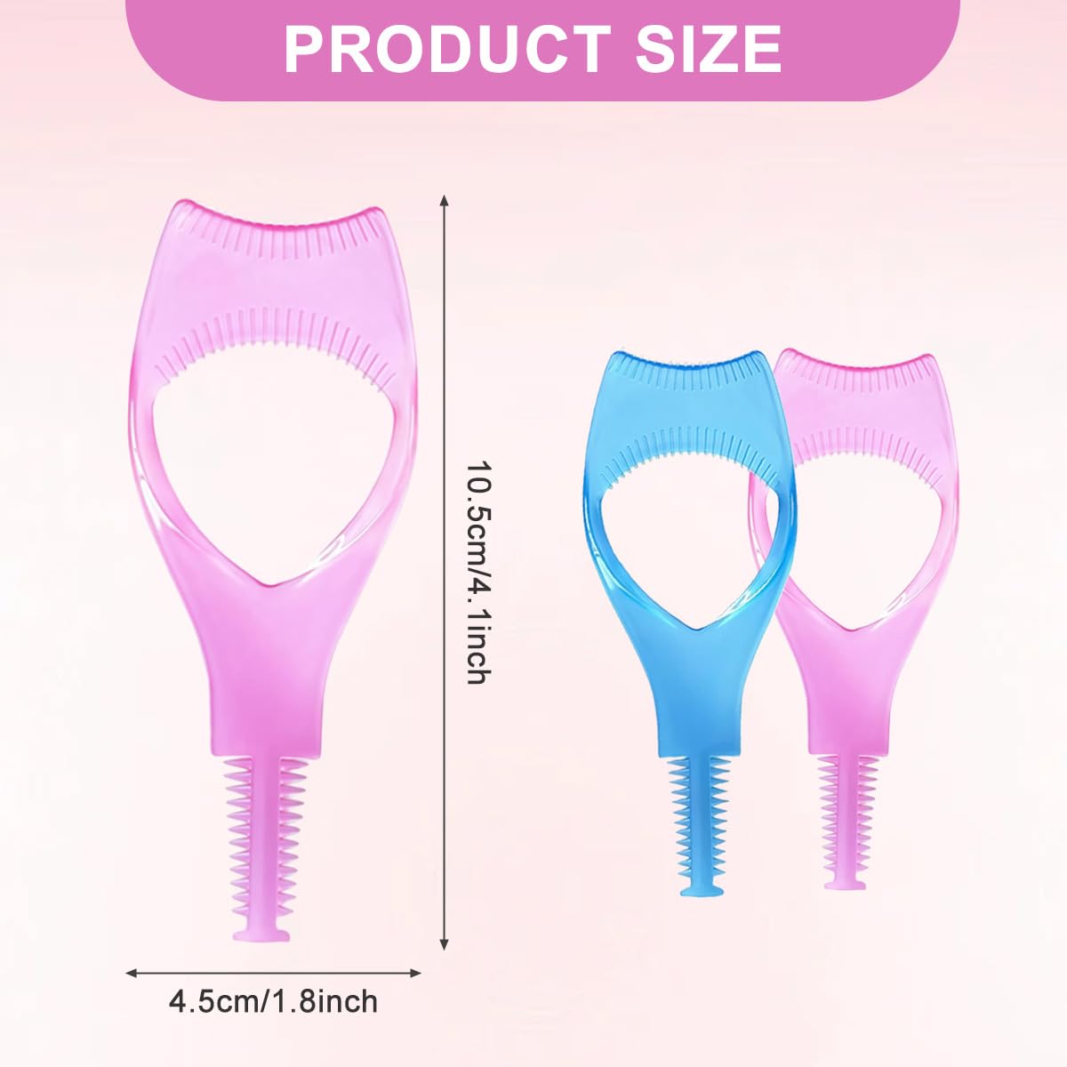 3PCS Random Color Plastic Makeup Upper Lower Eye Lash Mascara Applicator Guard With Comb Eyelashes Curlers Applicators For Women Girls