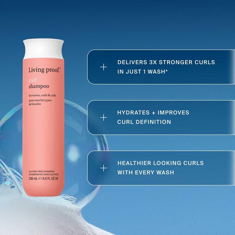 Living Proof Curly Hair Starter Kit - Travel Size Curl Shampoo, Conditioner, Definer and Pefect hair Day Gloss Treatment ($66 value)