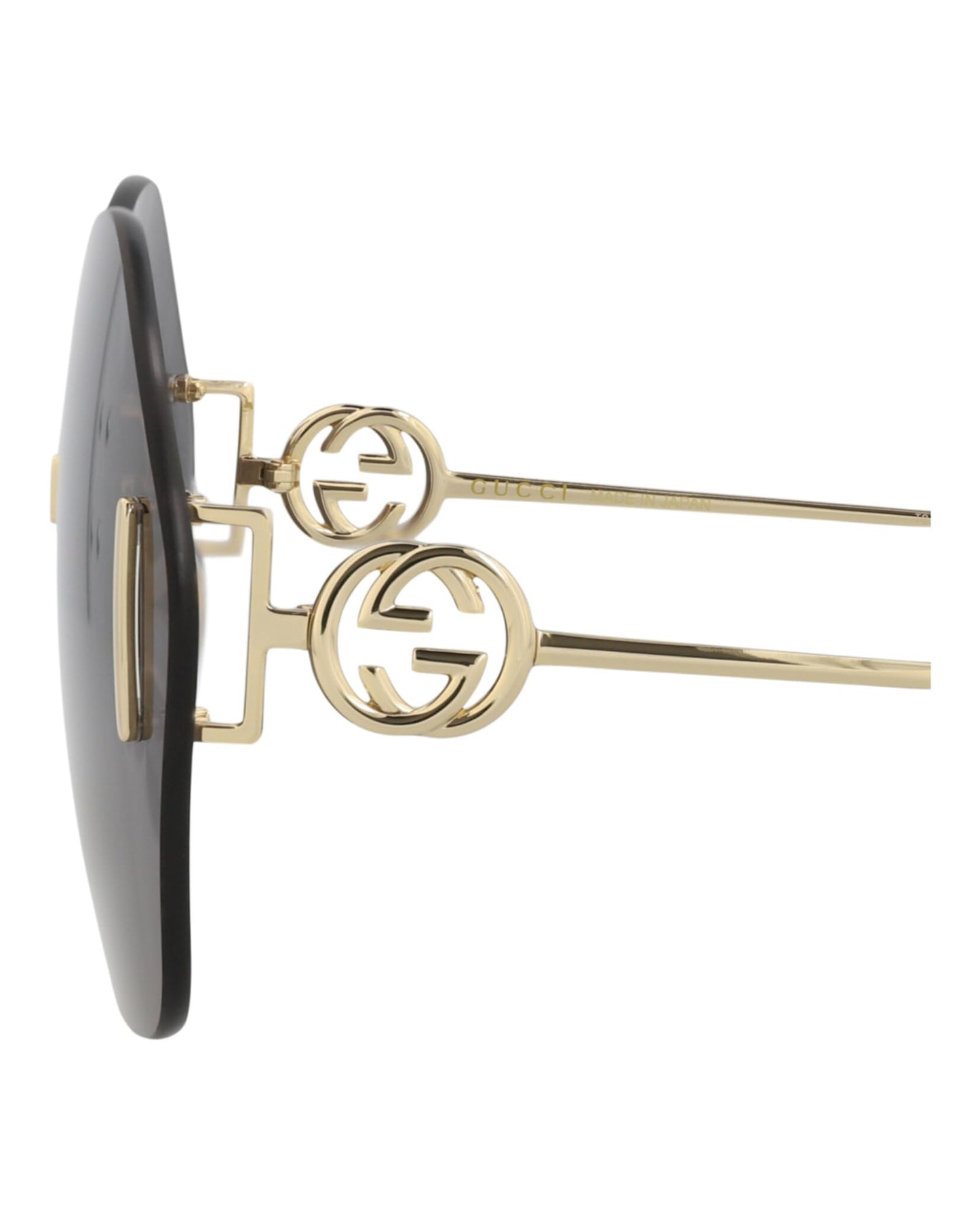 Gucci Round-Frame Metal Sunglasses