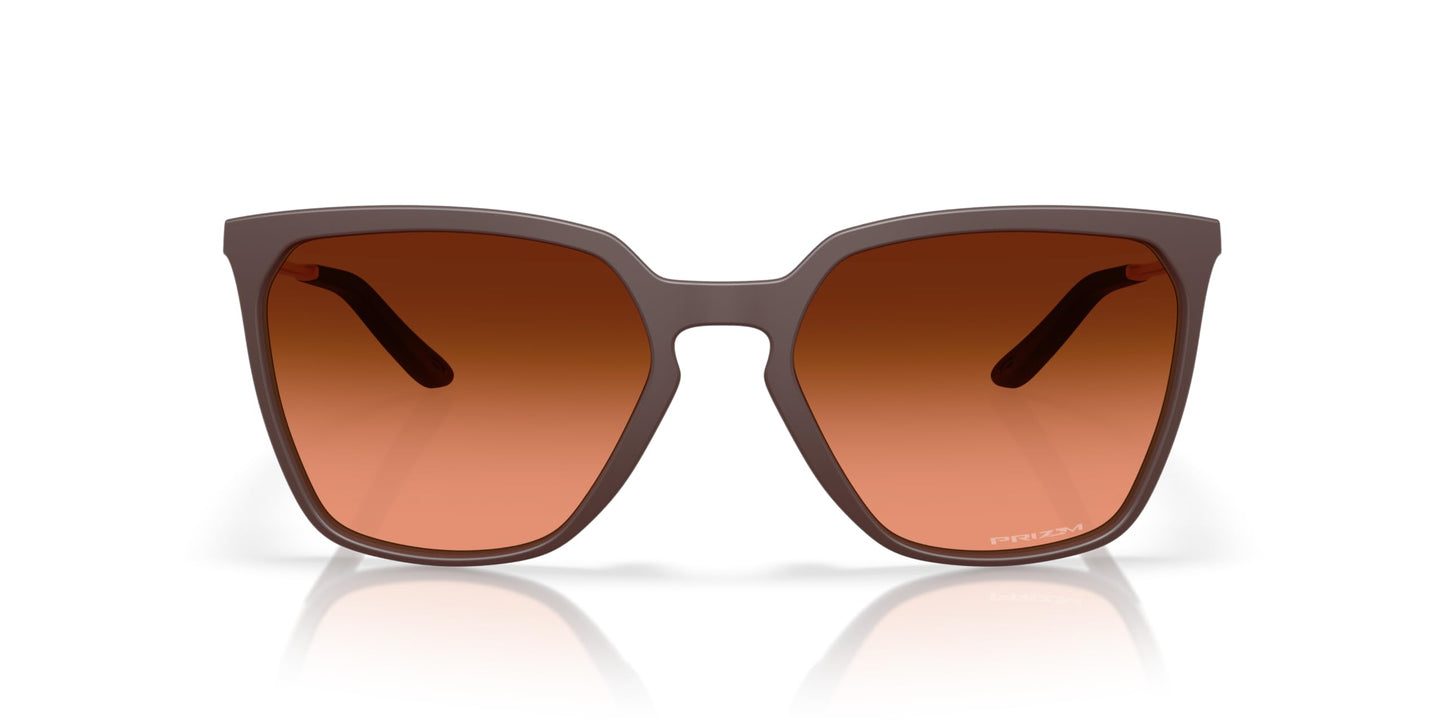 Oakley Women's OO9480 Sielo Square Rectangular Sunglasses, Matte Grenache/Prizm Brown Gradient, 57 mm