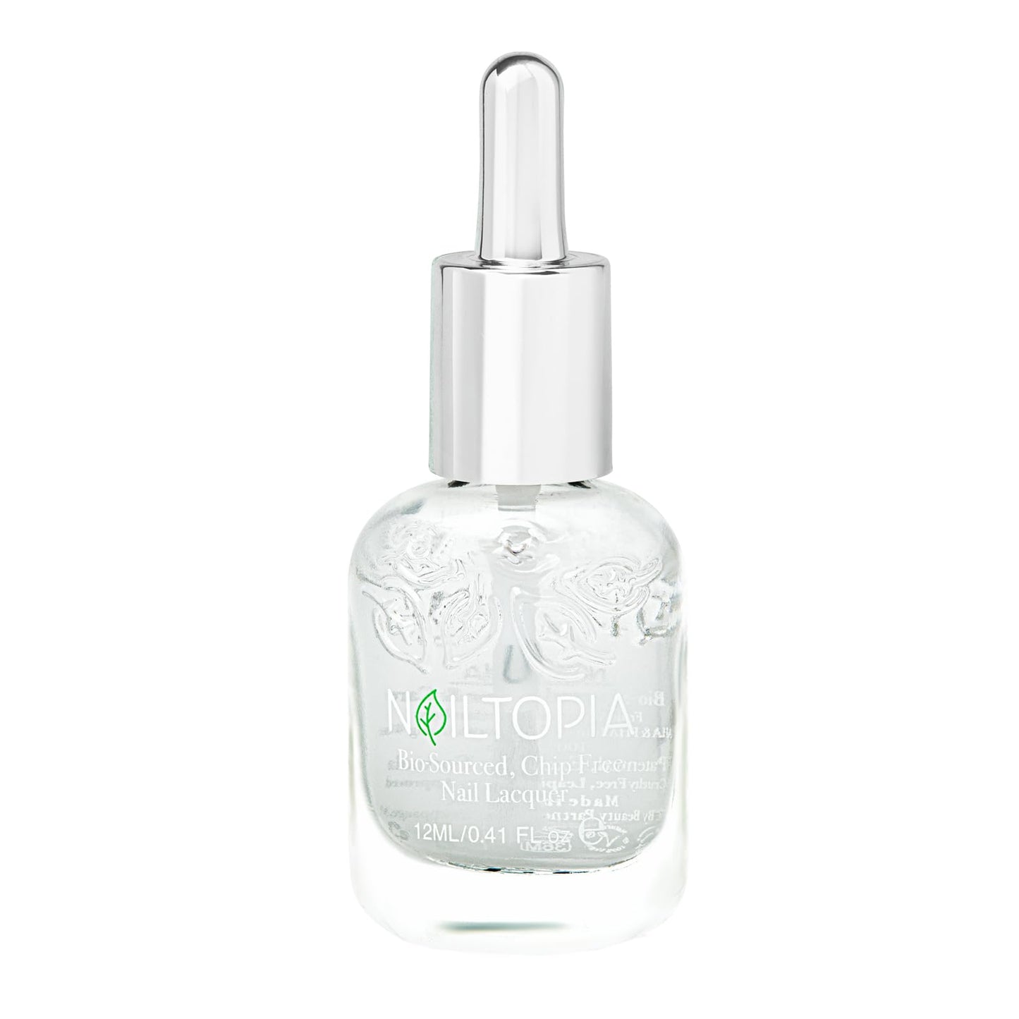 Nailtopia - Plant-Based Chip Free Top Coat - Non Toxic, Bio-Sourced, Long-Lasting, Strengthening Polish - Top Of Your Game (Clear) - 0.41oz