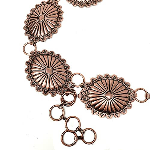 Emulily Western Concho Fashion Chain Belt Western Flower Concho