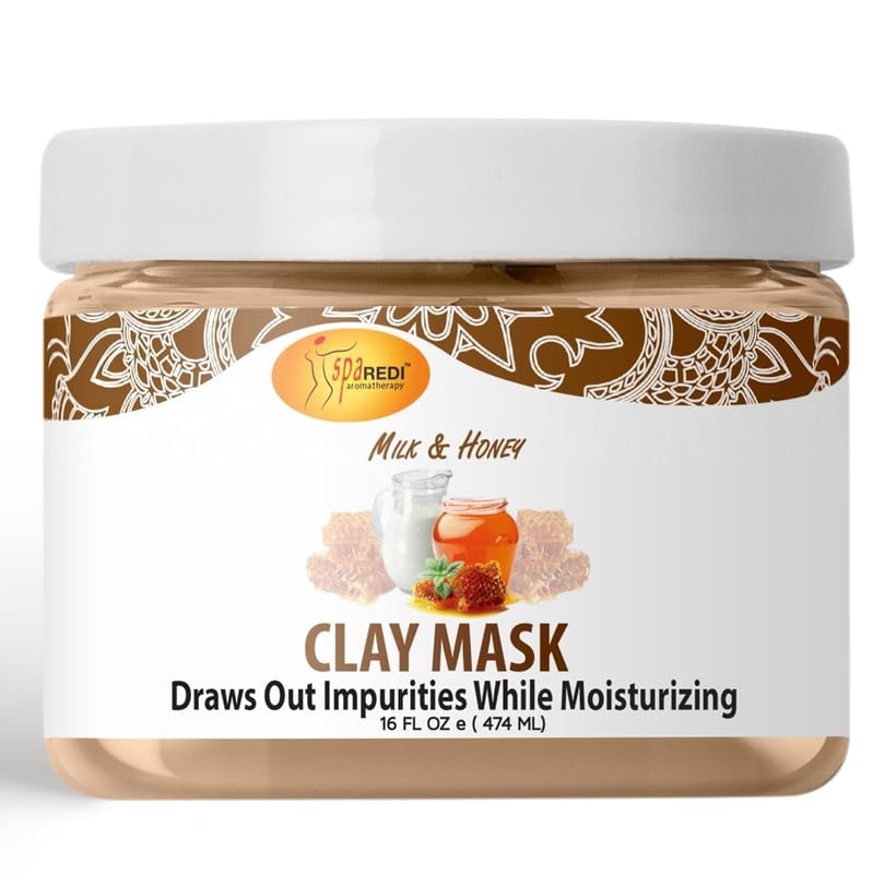 SPA REDI - Clay Mask - Pedicure and Body Deep Cleansing, Skin Pore Purifying, Detoxifying and Hydrating - Natural Bentonite Clay, Infused with, Amino
