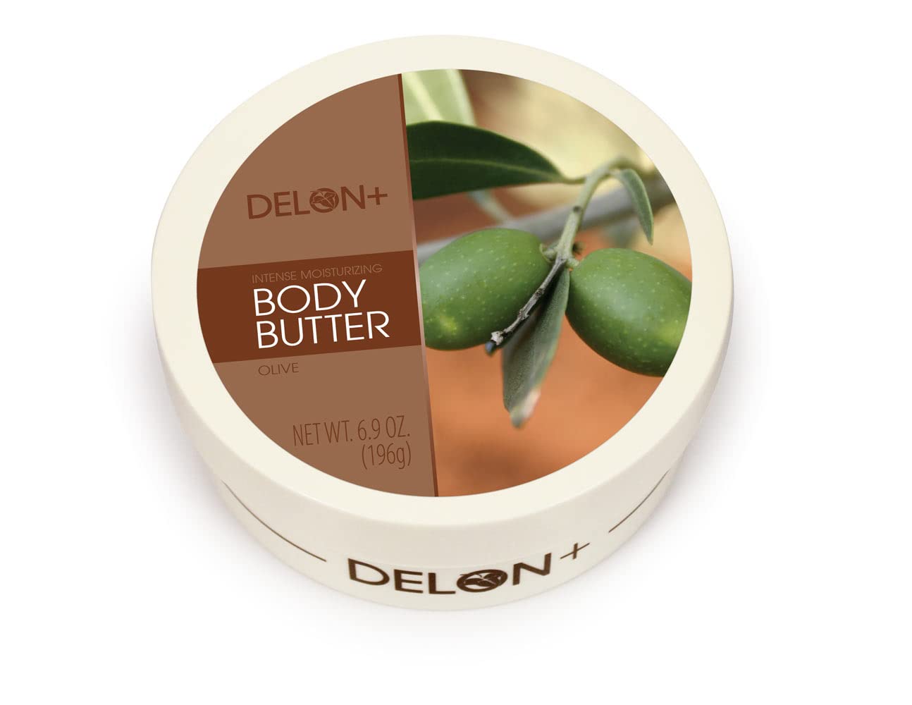 DELON Intense Moisturizing Body Butter, Olive with Olive Oil & Vitamin E, 6.9 oz (Pack of 4)