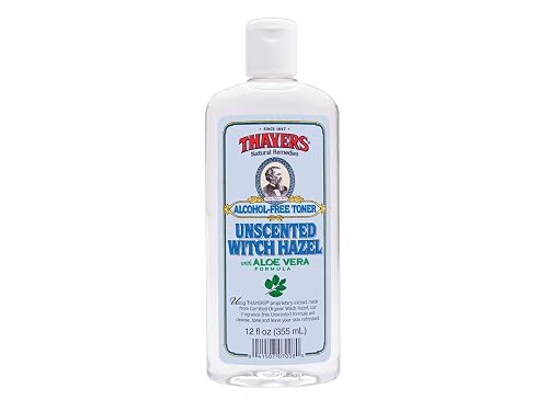 Thayers Alcohol-Free Witch Hazel Toner with Aloe Vera Formula, Unscented, 12 Fluid Ounce