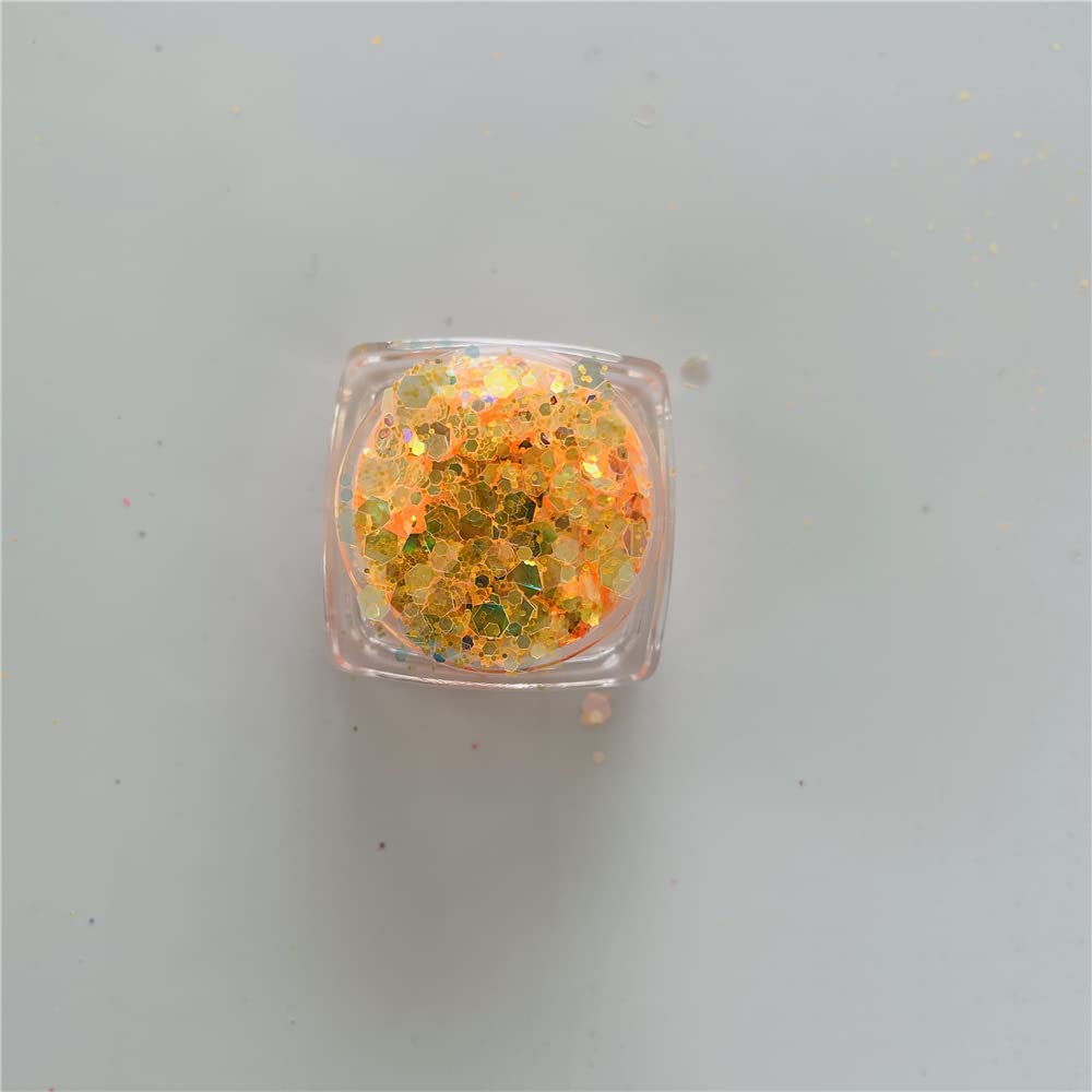 10g High Sparkle Iridescent Chunky Mixes Glitter Opal Sequins Nail Glitter Paillettes Eo-Friendly PET Sequin Nails Art Manicure Material NC06