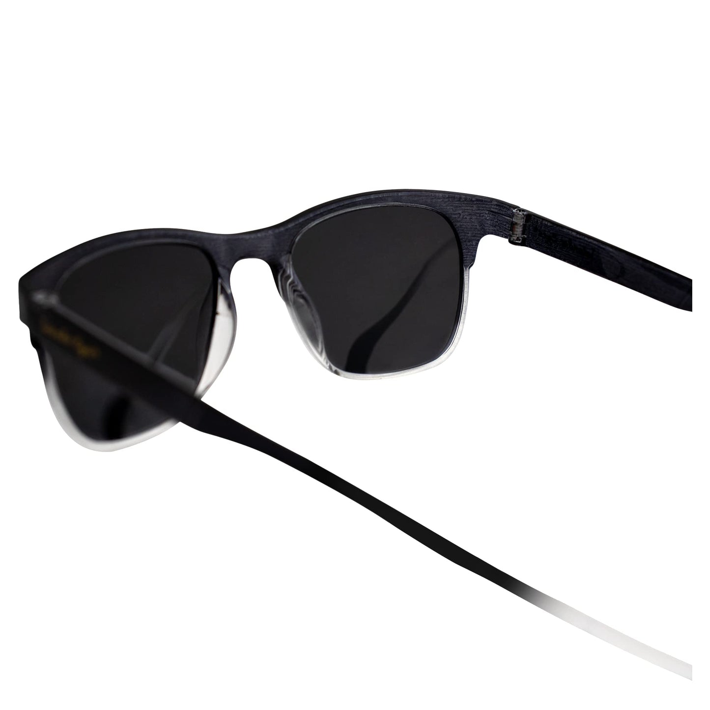 Islander Eyes Tahiti Polarized Sunglasses for Women Fashionable Gradient Grey Clear Frame w/Smoke Lens