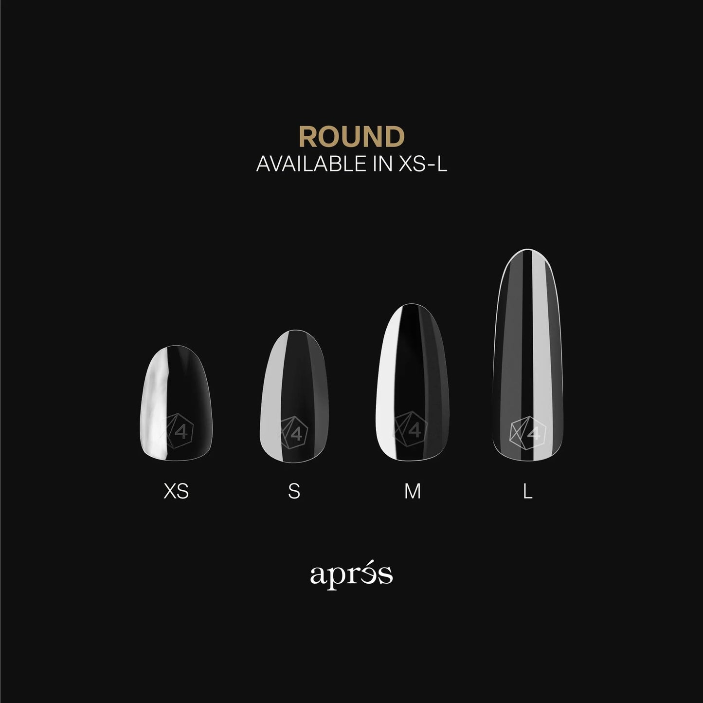 Apres Gel-X® Round Box of Nail Tips | 280 Gel-X Tips,14 Sizes 00-9 | Half-sizes Included (Natural Round Long, 280 Count) Beauty & Personal Care APRÉS
