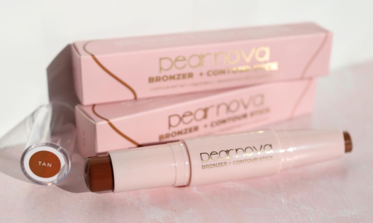 Pear Nova Bronzer and Contour Stick, 2-in-1 Cream Formula (Tan)