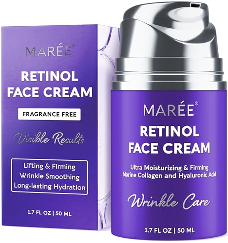 MAREE Face Moisturizer - Retinol Face Cream for Women Moisturizing with Collagen & Hyaluronic Acid - Day & Night Anti-Aging Facial Wrinkle DD Cream Beauty and Personal Care MAREE Default Title
