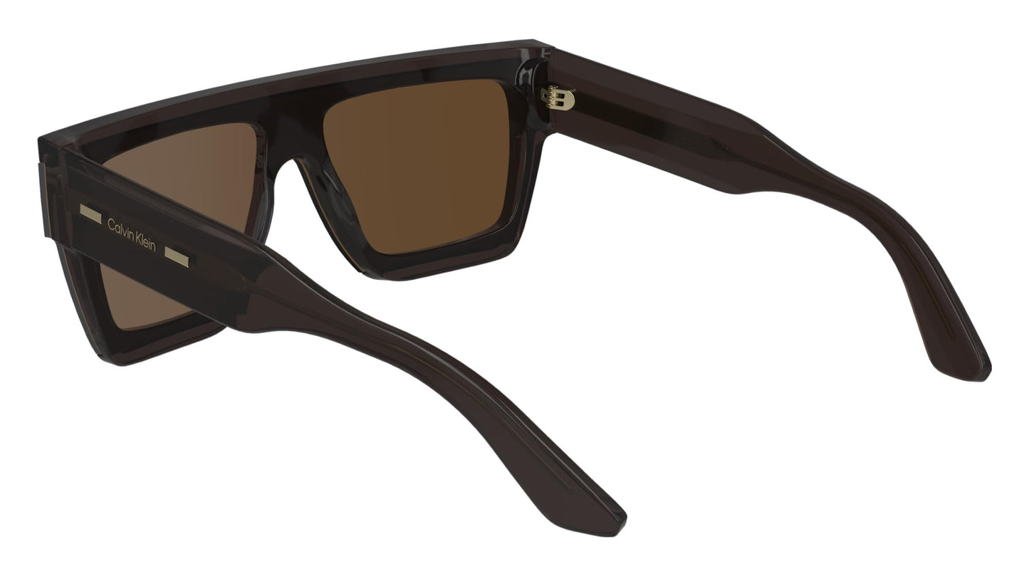 Calvin Klein Unisex Adult Sunglasses CK24502S - Taupe with Solid Brown Lens