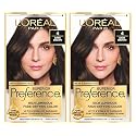 L'Oreal Paris Superior Preference Luminous Fade-Defying Permanent Hair Color, Hair Dye For Up to 9 Weeks of Radiance, Dark Brown 4, 1 Hair Dye Kit