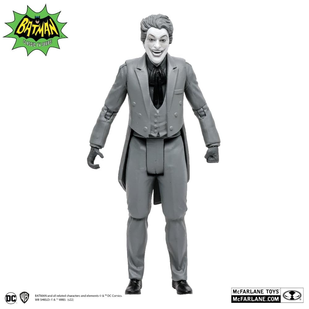 McFarlane DC Retro Wave 4 Batman 66 Action Figure, The Joker, 6 Inch