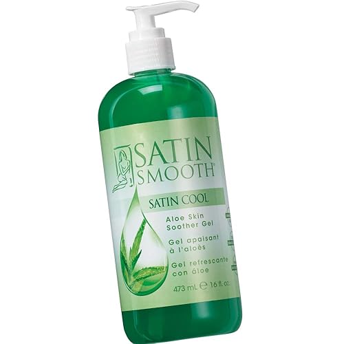 SATIN SMOOTH Aloe Vera Gel, Post-Wax Soothing Formula to Reduce Redness and Soothe Irritated Skin, Hydrating Care for Face, Body, and Hair, 16 fl oz.