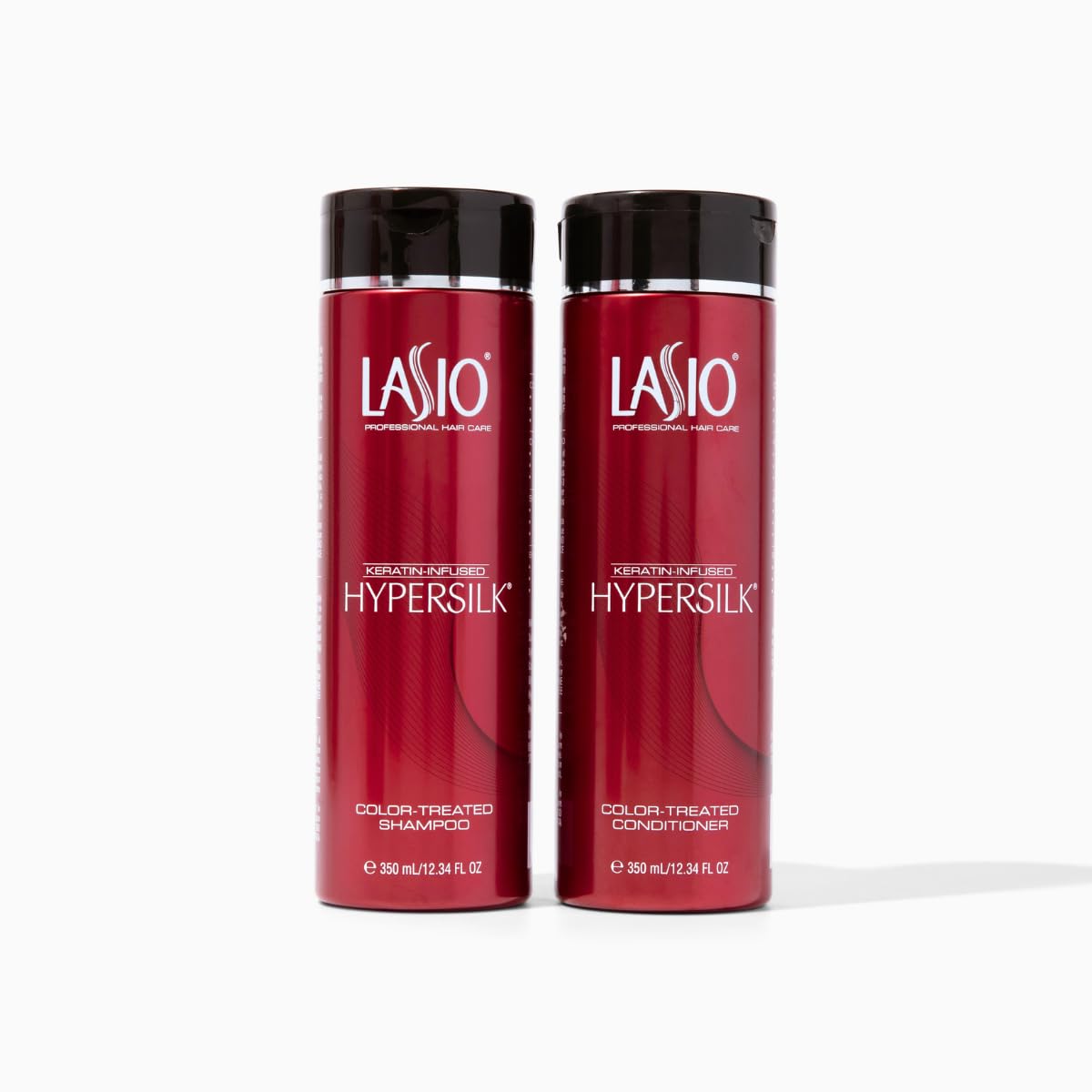 Lasio Keratin-Infused Hypersilk Color Treated Shampoo and Conditioner Set - 12.34 Fl. Oz - Color Treated Hair Shampoo and Deep Conditioner for Dry