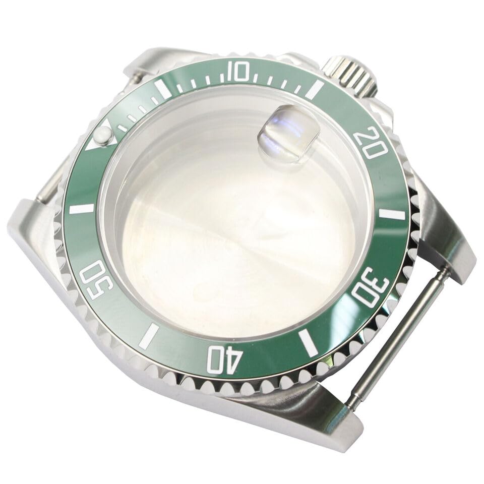 Green 40MM Bezel Sapphire Flat Glass Case Fit for NH35/NH36/4R36 Watch Movement Beauty and Personal Care dreeong