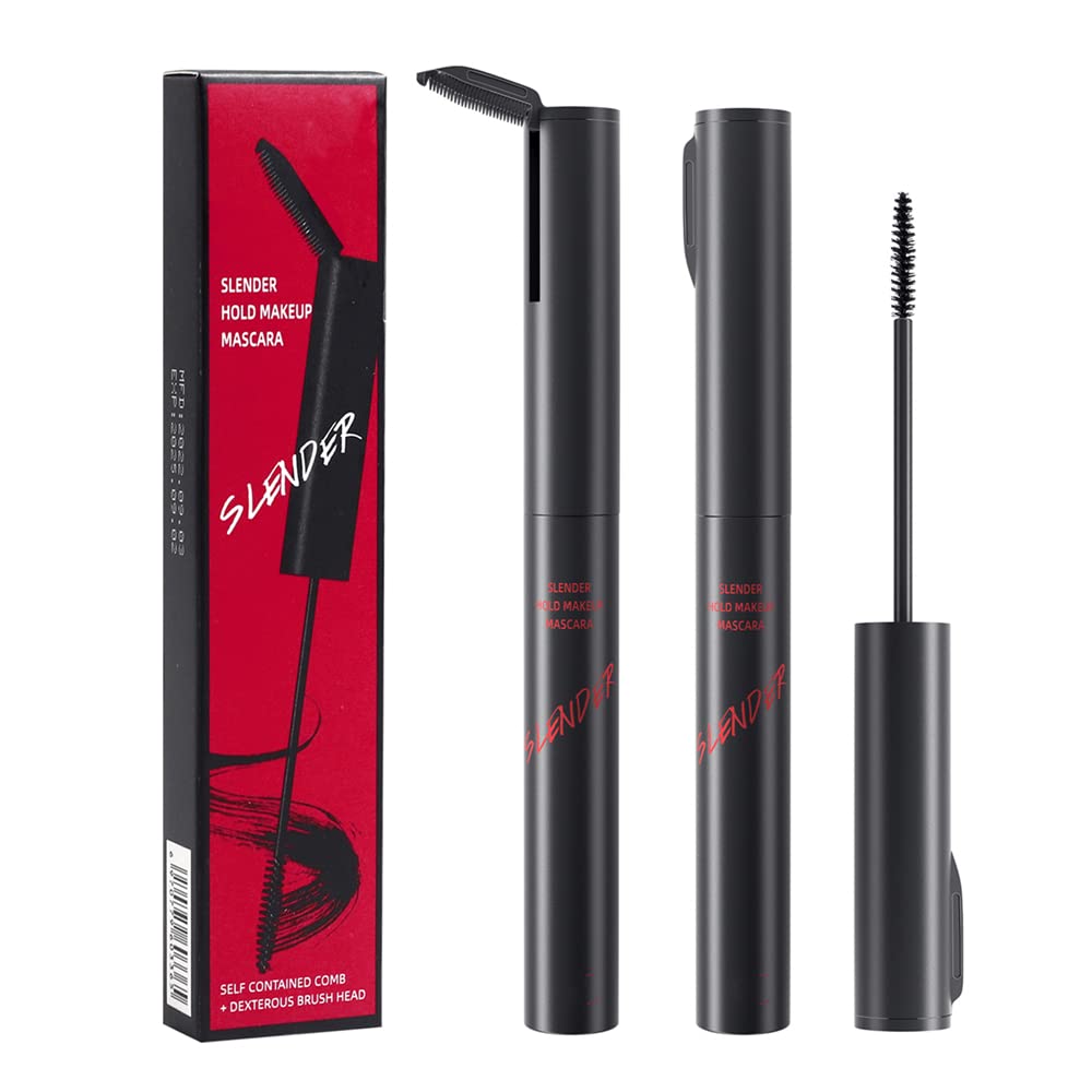 2 in 1 Waterproof Mascara, Tiny Brush for Fine Short Eyelash, Natural Lengthening And Thickening Effect, Extra Long Lash Eyelashes,Voluminous